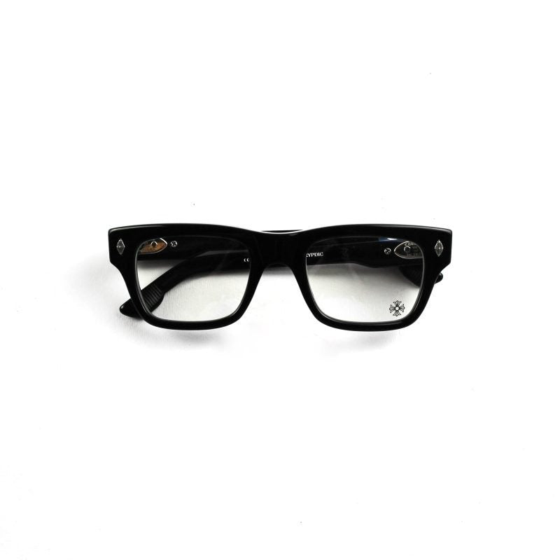 Authentic Chrome Hearts Black Chrome Heart Glasses – sunglasses detail close-up
