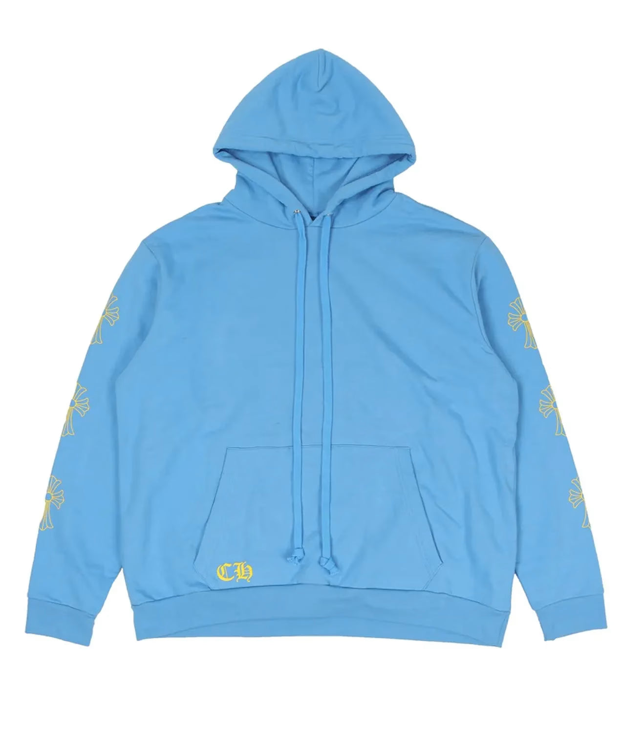 Authentic Chrome Hearts Blue Sanskrit Chrome Hearts hoodie – front view