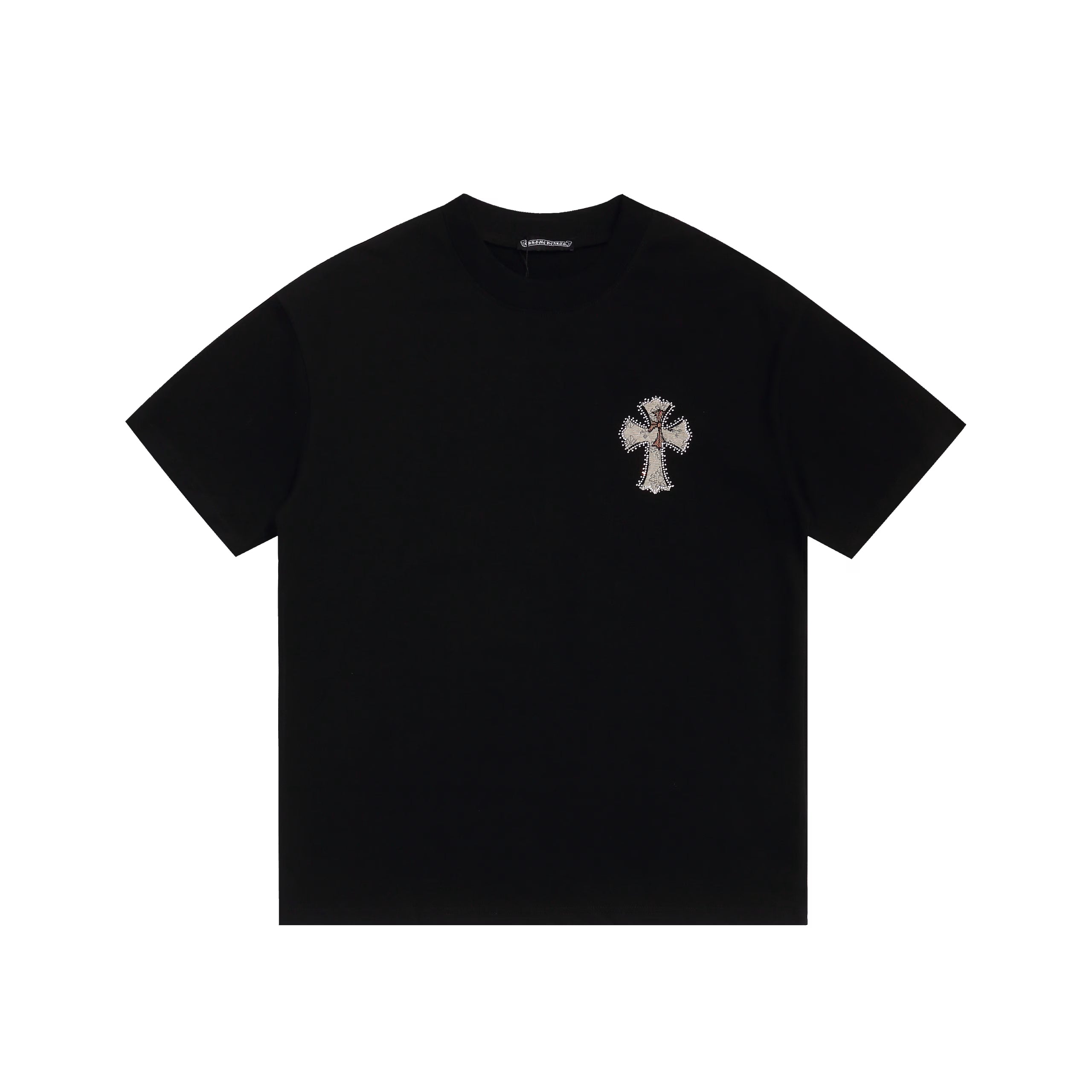 Authentic Chrome Hearts Chrome Hearts Black Mosaic Cemetery Cross Tee – front view