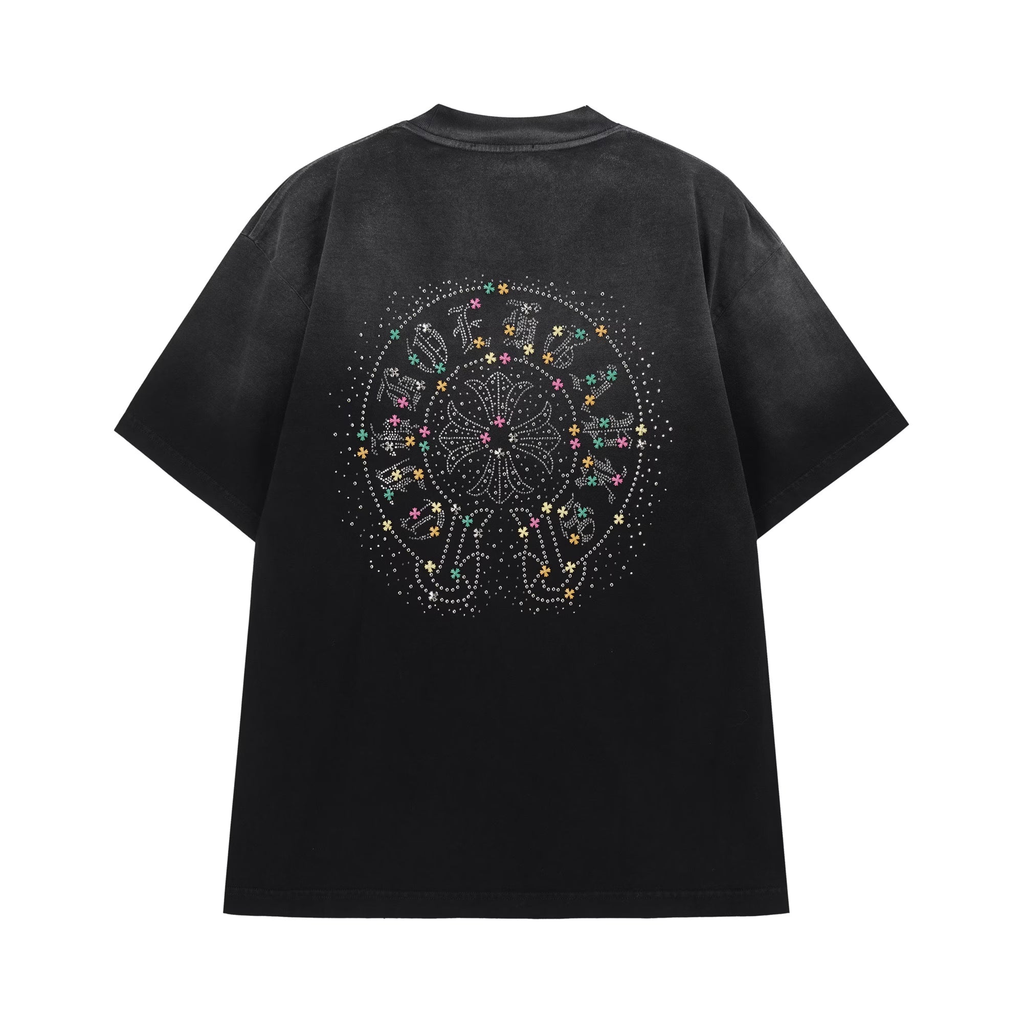Authentic Chrome Hearts Chrome Hearts Crystal Horseshoe T-Shirt Black – front view