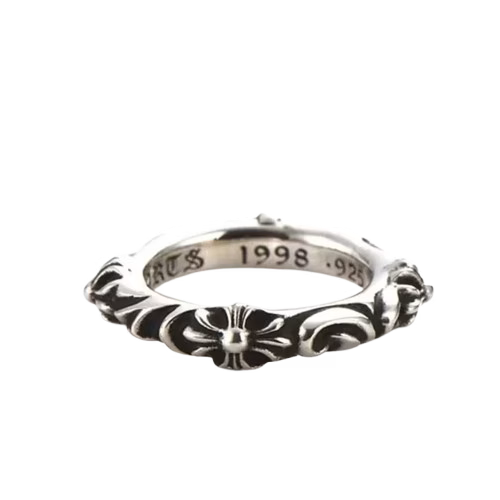 Authentic Chrome Hearts Chrome Hearts Classic Cross Scroll Ring – front view
