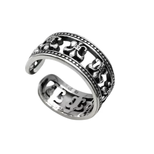 Authentic Chrome Hearts Chrome Hearts Fleur-de-Lis Wrap Ring – front view