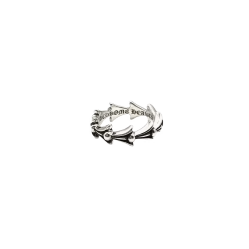 Authentic Chrome Hearts Chrome Hearts Thorn Cross Ring – front view