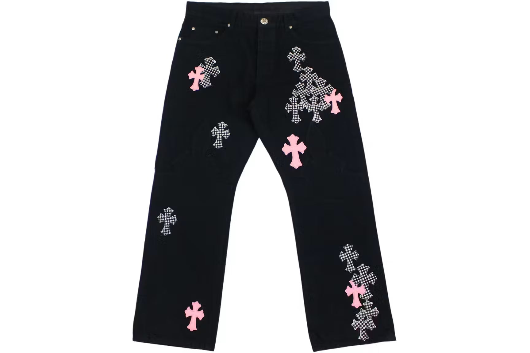 Authentic Chrome Hearts Chrome Hearts Multi Color Cross Jeans – front view