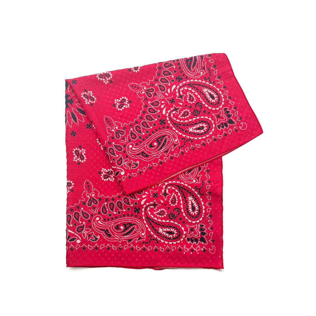 Authentic Chrome Hearts Red And White Chrome Heart Scarf – scarf front view