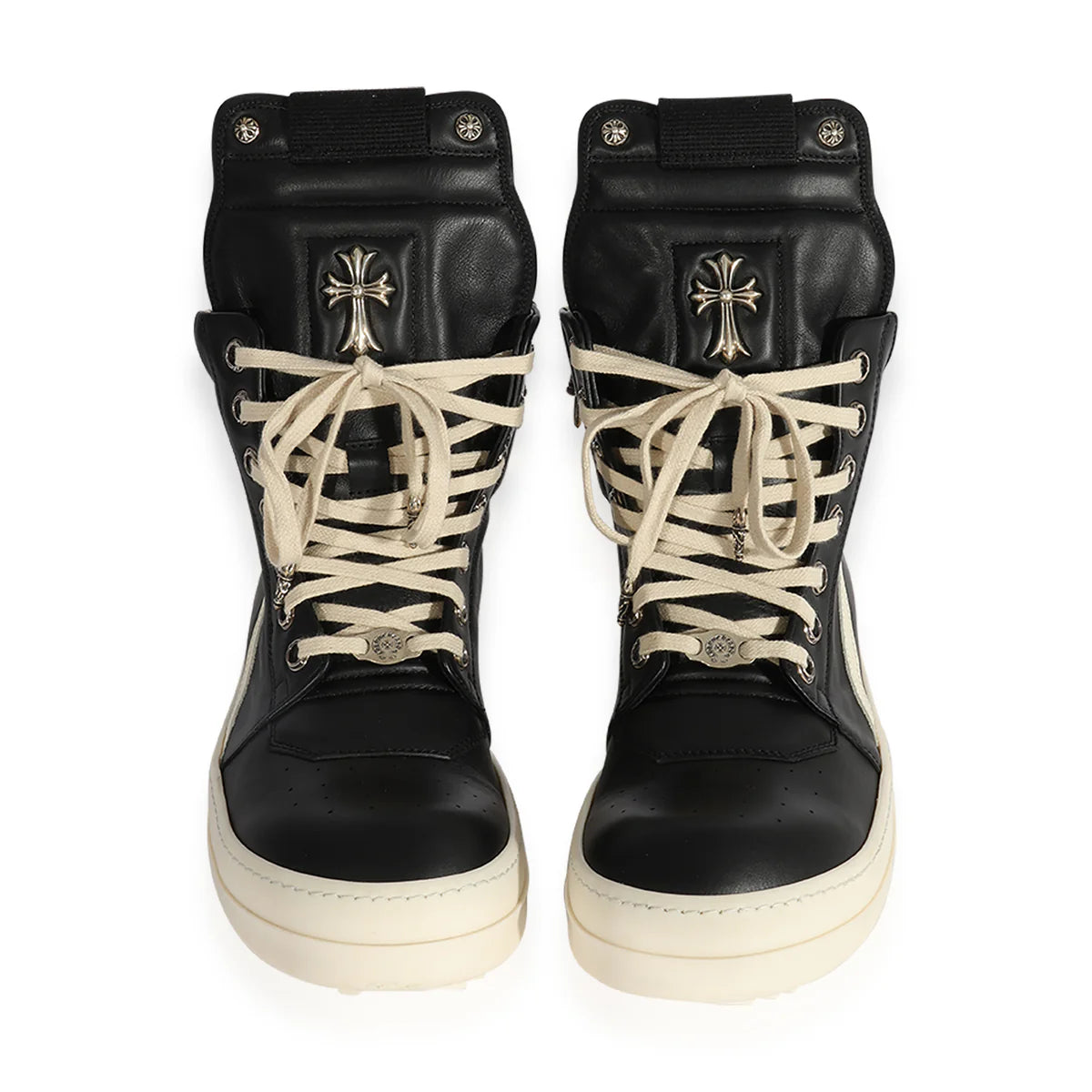 Authentic Chrome Hearts Rick Owens Geobasket Chrome Hearts – shoes front view