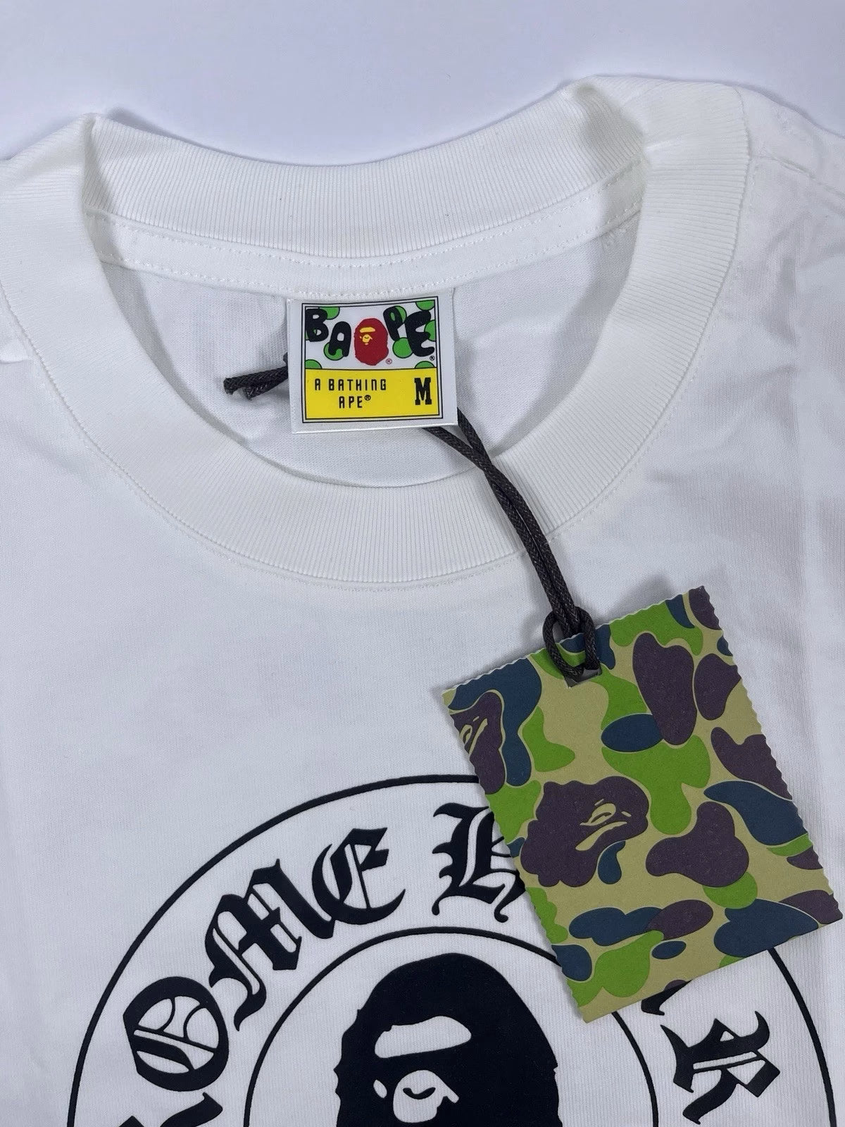Authentic Chrome Hearts Bape x Chrome Hearts Shirt White – front view