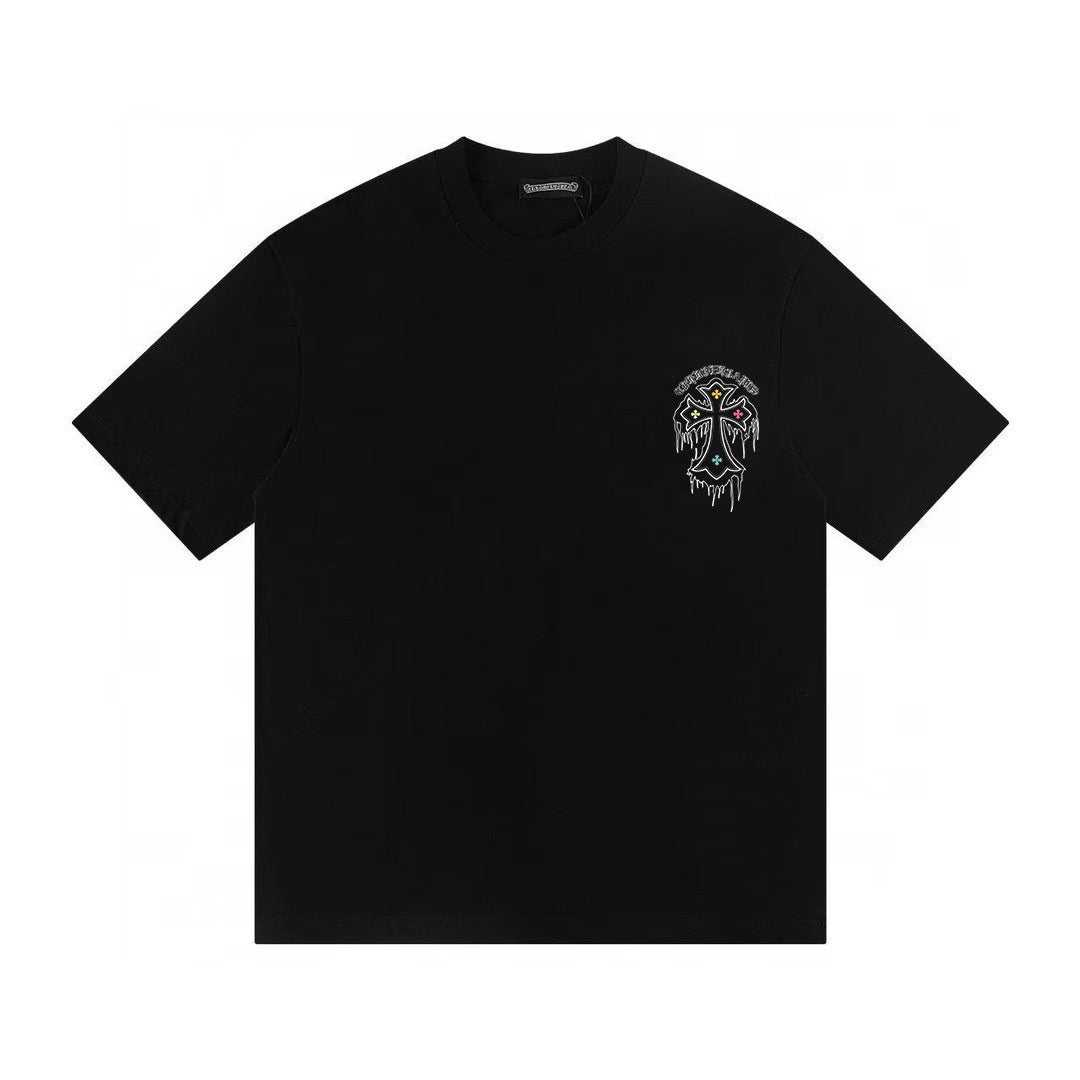 Authentic Chrome Hearts Chrome Hearts Dripping Cross Black T-Shirt â€“ front view