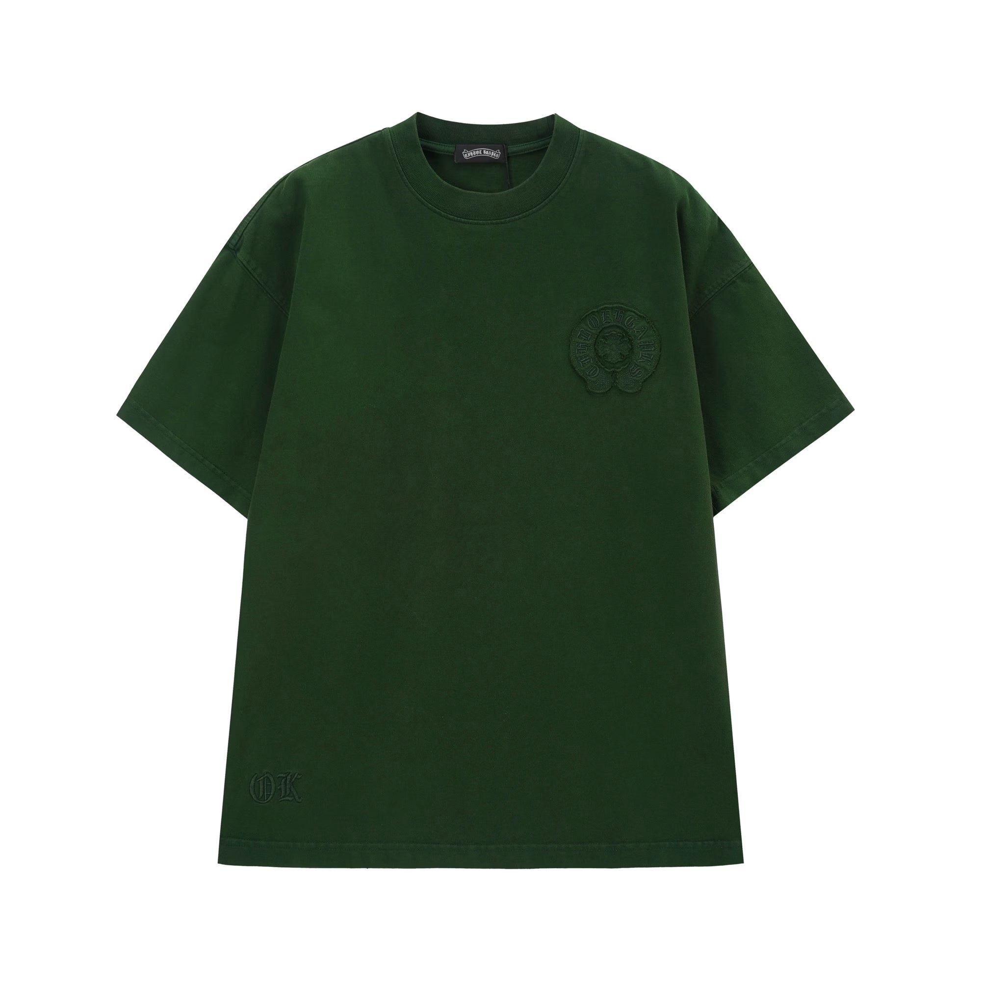 Authentic Chrome Hearts Chrome Hearts Green Monochrome Horseshoe T-Shirt â€“ front view