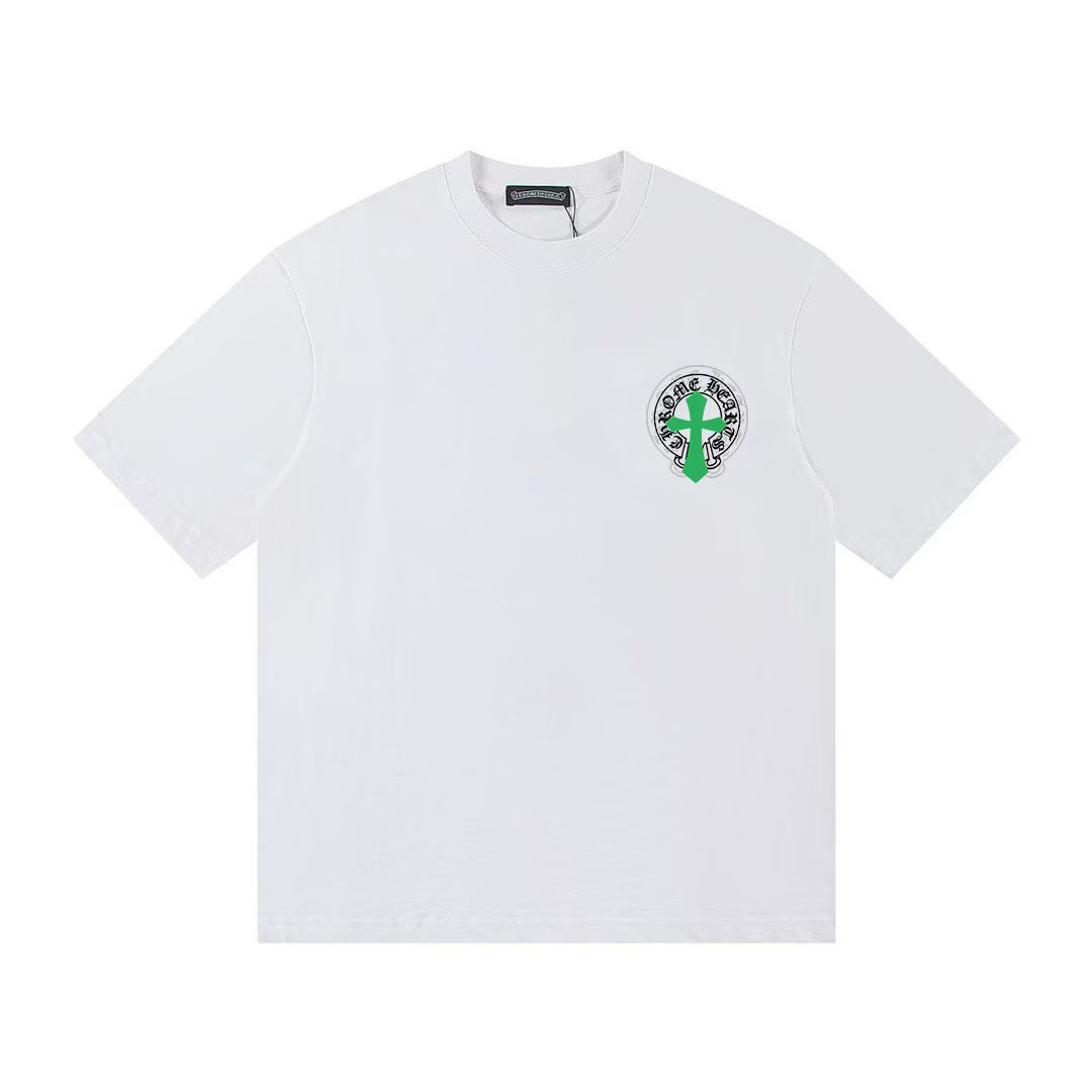 Authentic Chrome Hearts Chrome Hearts Cemetery Cross Logo T-Shirt â€“ front view