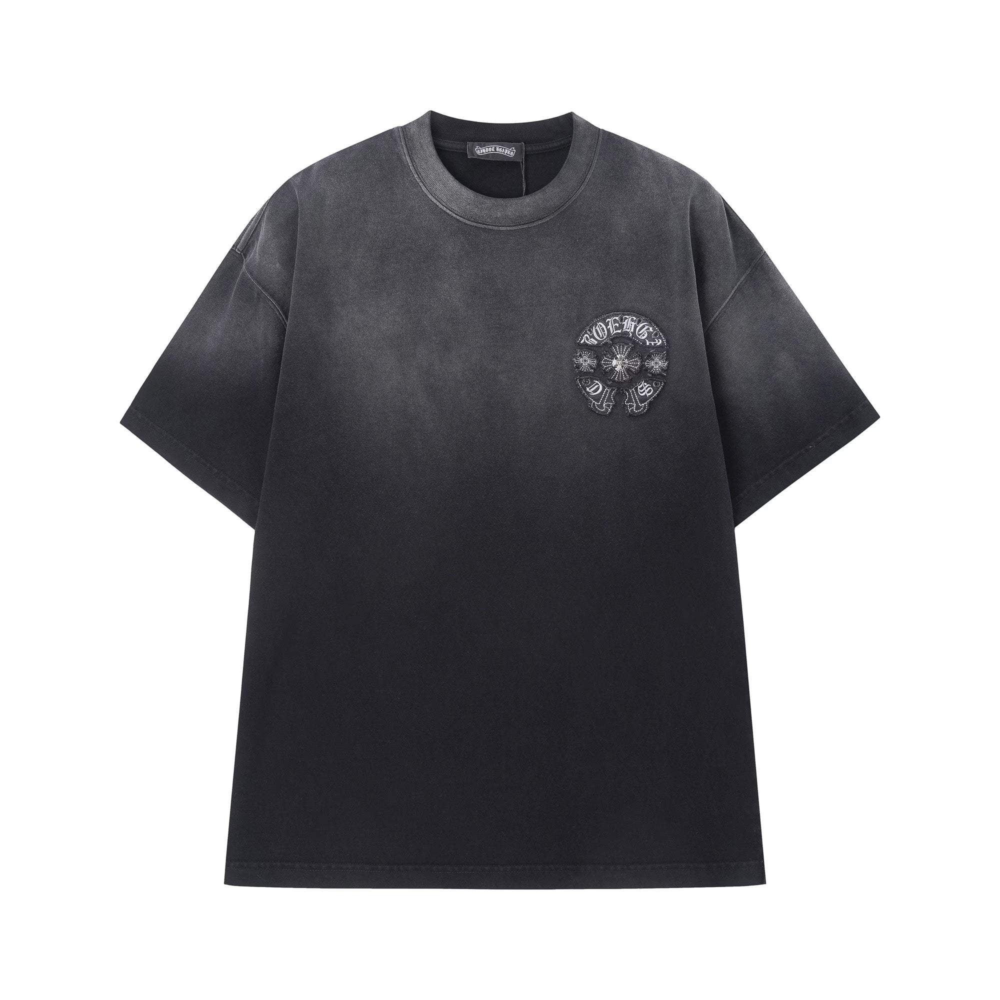 Authentic Chrome Hearts Chrome Hearts Black Gothic Cross Logo T-Shirt â€“ front view