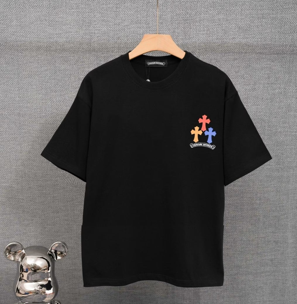Authentic Chrome Hearts Chrome Hearts Multi Color Horseshoe Cross Logo Shirt â€“ front view