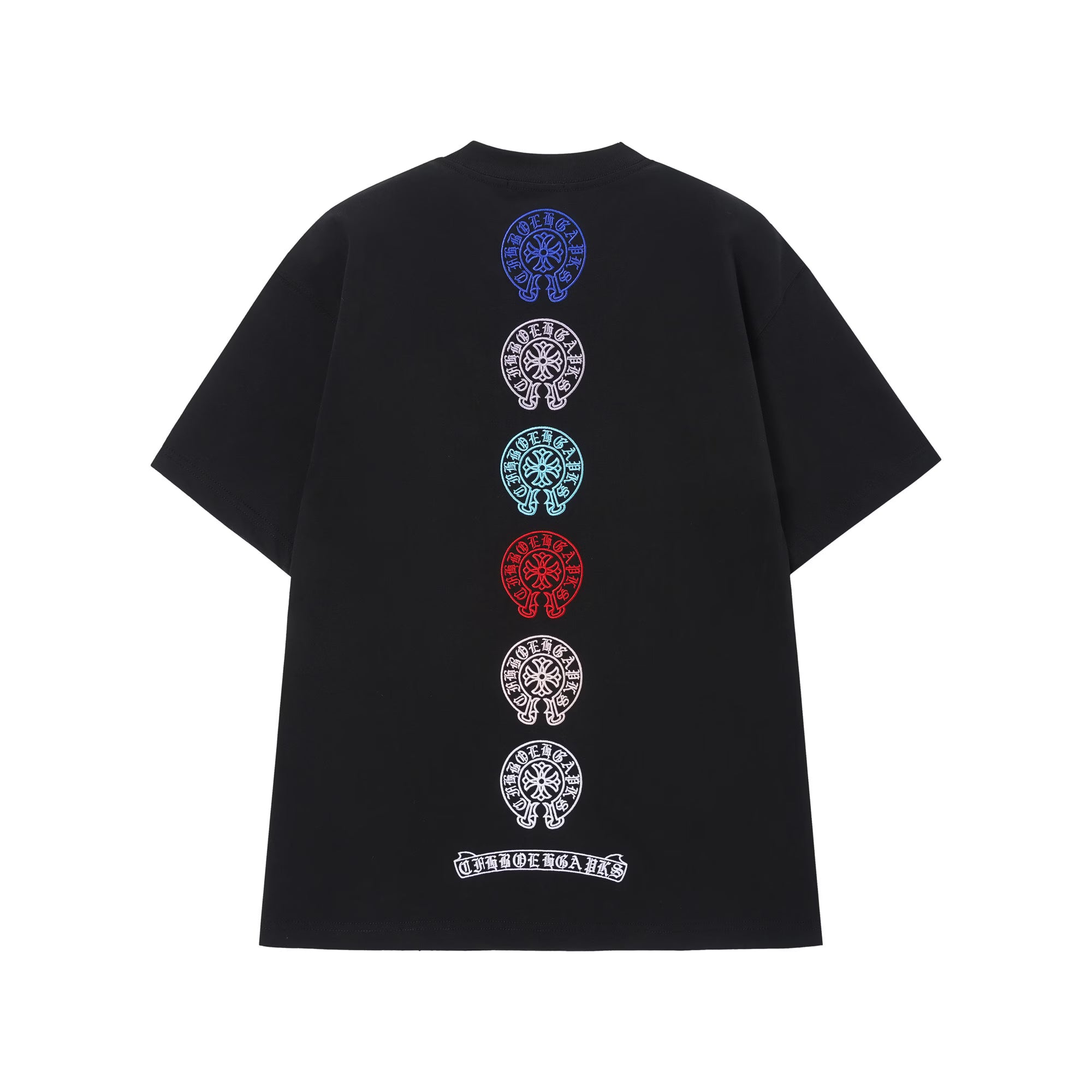 Authentic Chrome Hearts Chrome Hearts Multi Horseshoe Logo T-Shirt Black â€“ front view