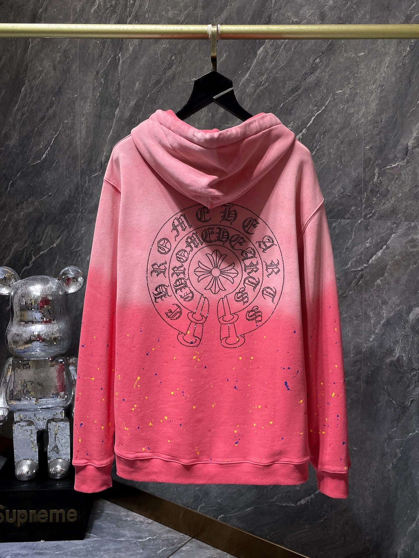 Authentic Chrome Hearts Women’s Chrome Hearts Hoodie Pink â€“ front view