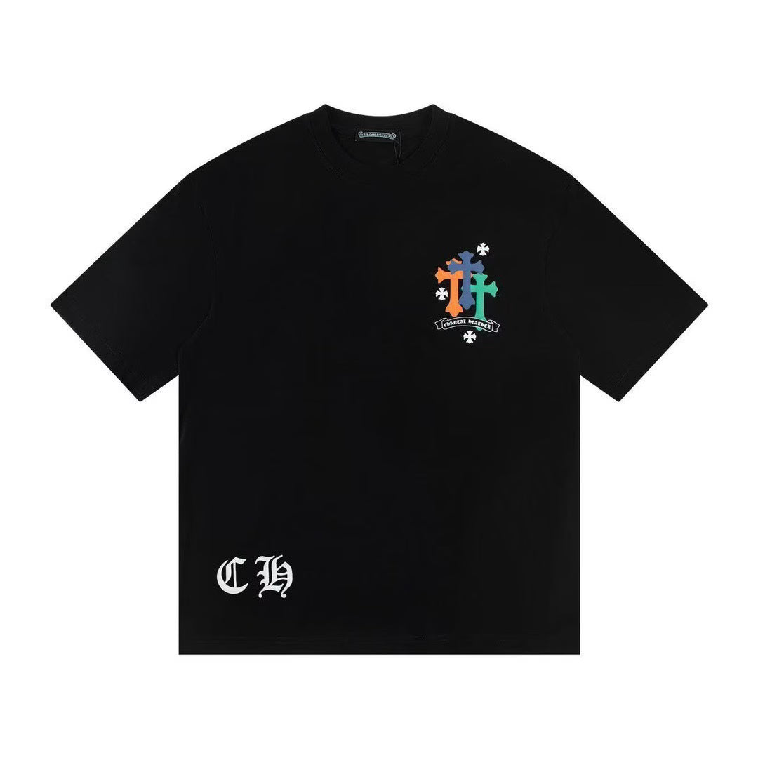 Authentic Chrome Hearts Chrome Hearts Chantal Heather Flower T-Shirt Black â€“ front view