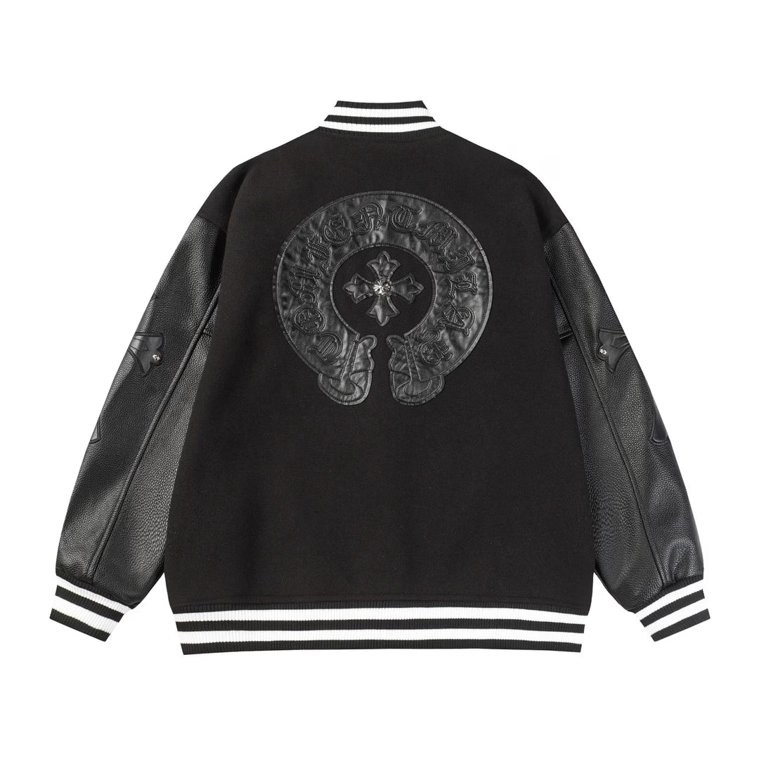 Authentic Chrome Hearts Chrome Hearts Horseshoe Varsity Jacket â€“ front view