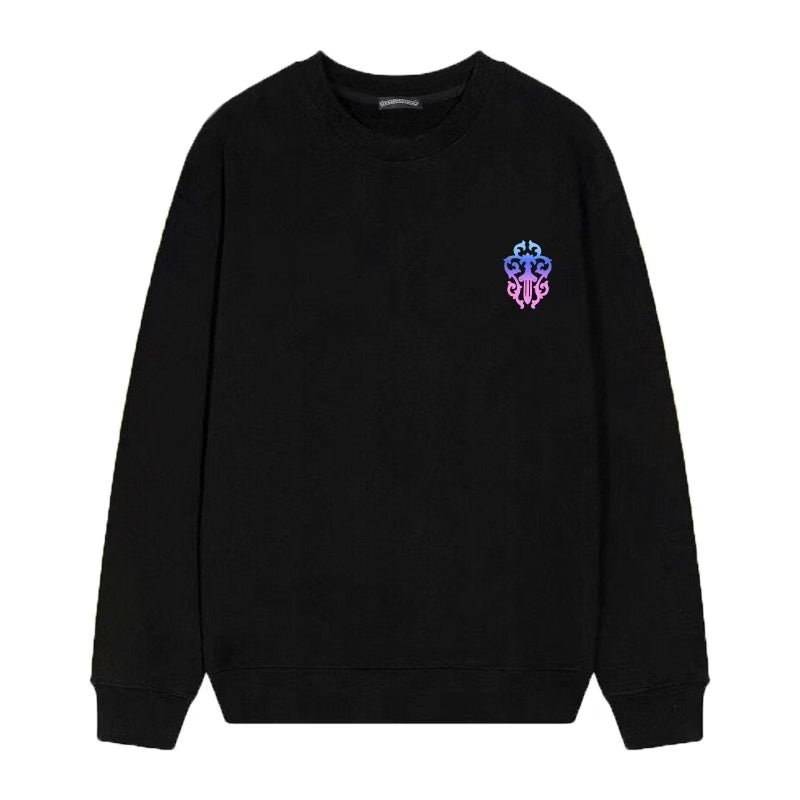 Authentic Chrome Hearts Chrome Hearts Gradient Gothic Logo Black Long Sleeve â€“ front view
