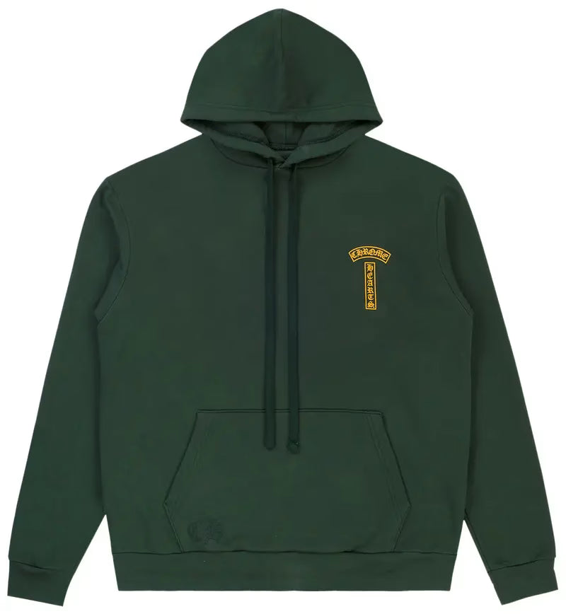 Authentic Chrome Hearts Chrome Hearts T Bar hoodie Green/Gold â€“ front view