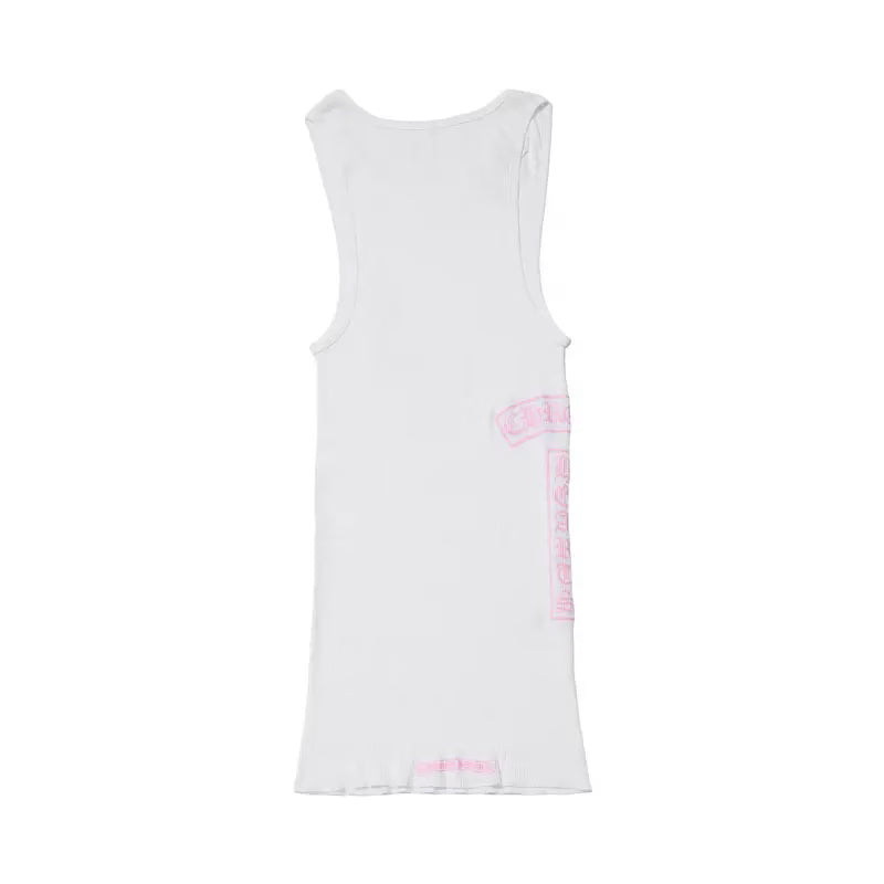Authentic Chrome Hearts Chrome Hearts T Bar Rib Tank White â€“ front view