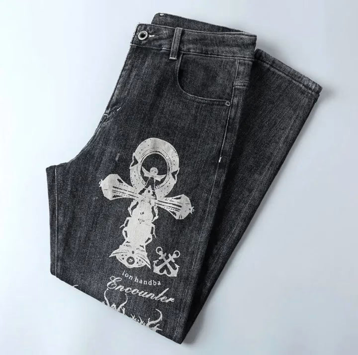 Authentic Chrome Hearts Chrome Hearts Inspired Jeans â€“ front view