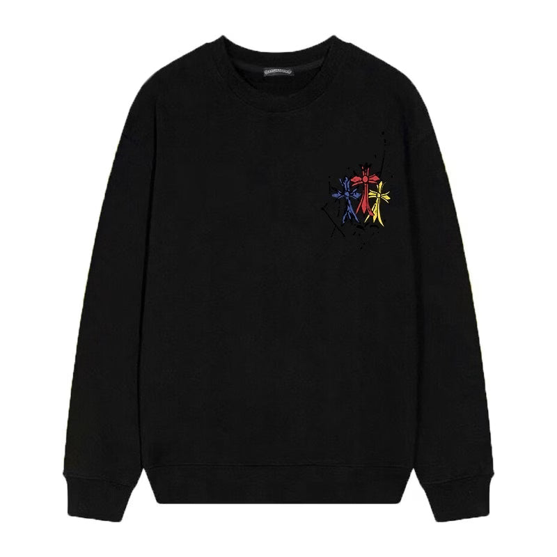 Authentic Chrome Hearts Chrome Hearts Triple Cross Graffiti Black Long Sleeve â€“ front view