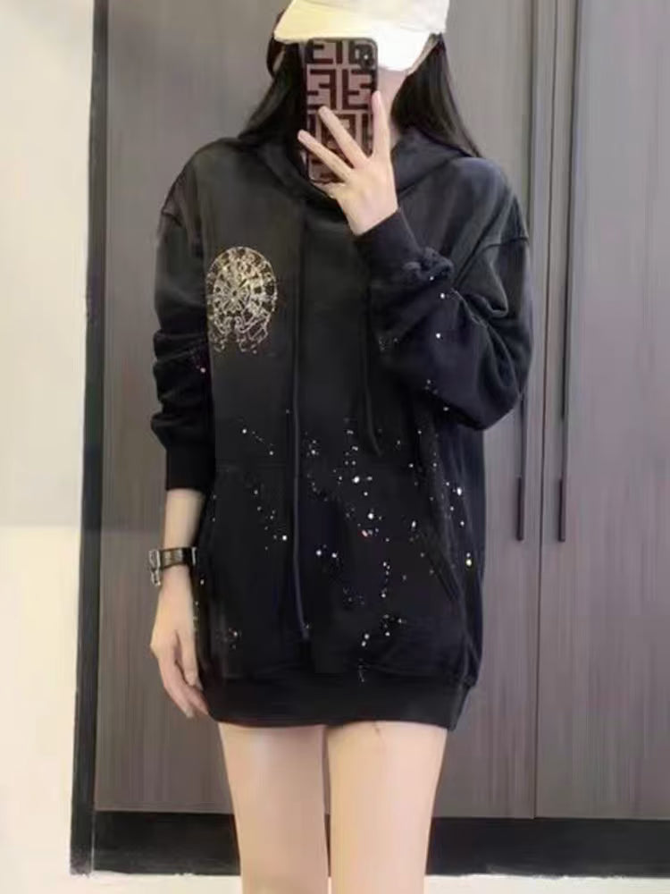 Authentic Chrome Hearts Women’s Chrome Hearts Hoodie Black â€“ front view