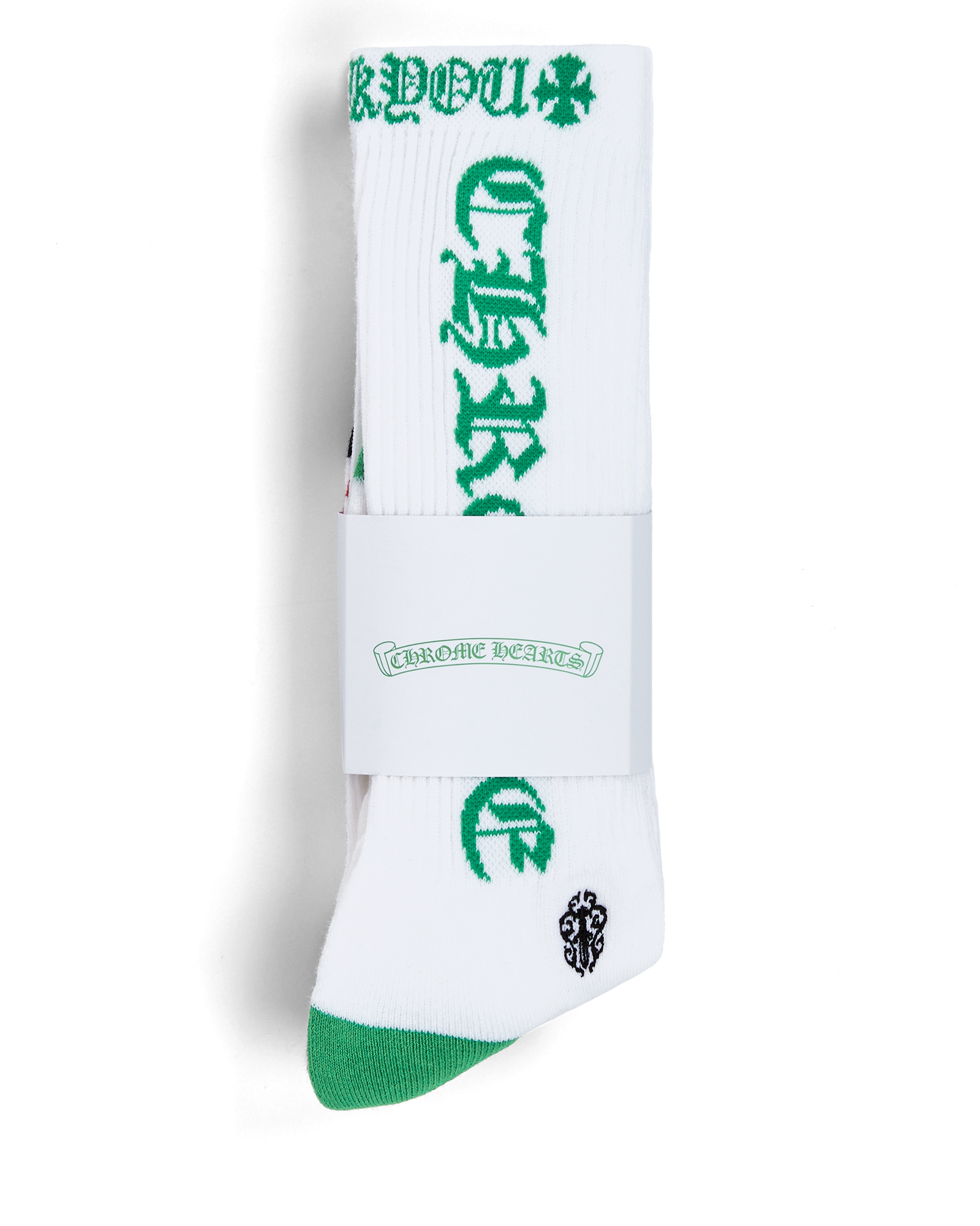 Authentic Chrome Hearts Chrome Hearts Red, Green & Black Socks â€“ front view