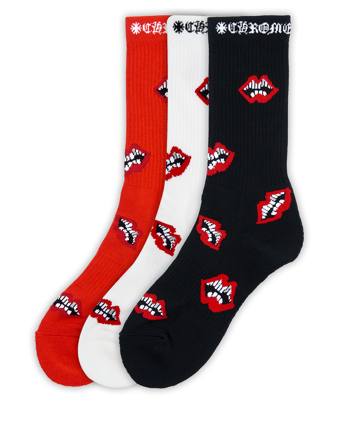 Authentic Chrome Hearts CHOMPER SOCKS – socks front view