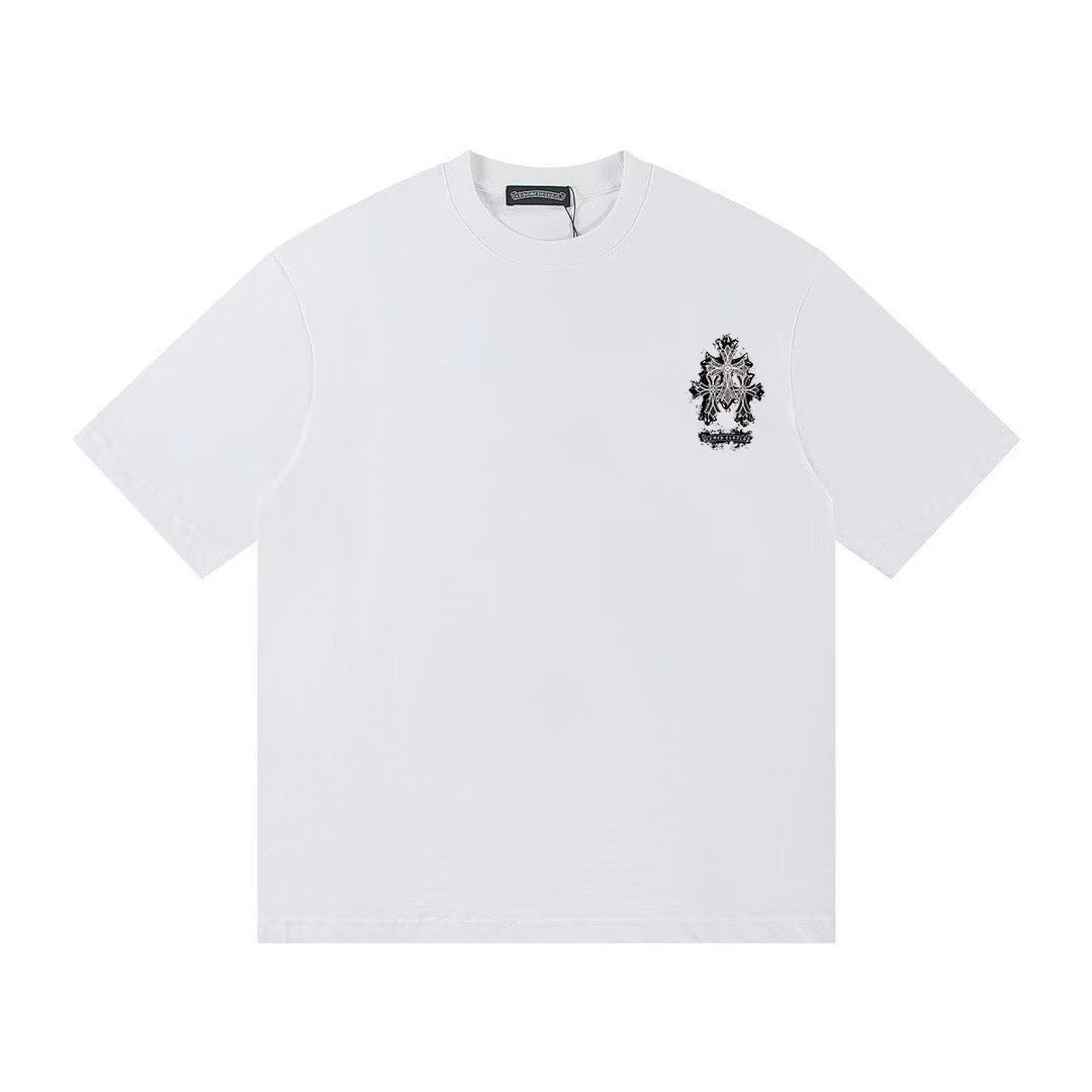 Authentic Chrome Hearts Chrome Hearts Triple Cross Logo Tee White â€“ front view