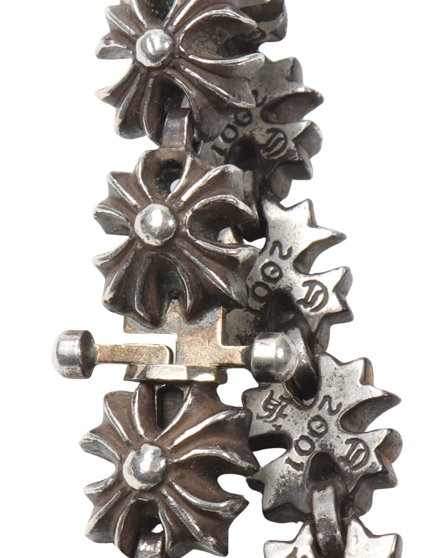 Authentic Chrome Hearts Chrome Hearts Tiny Plus Braceletâ€‹ â€“ front view