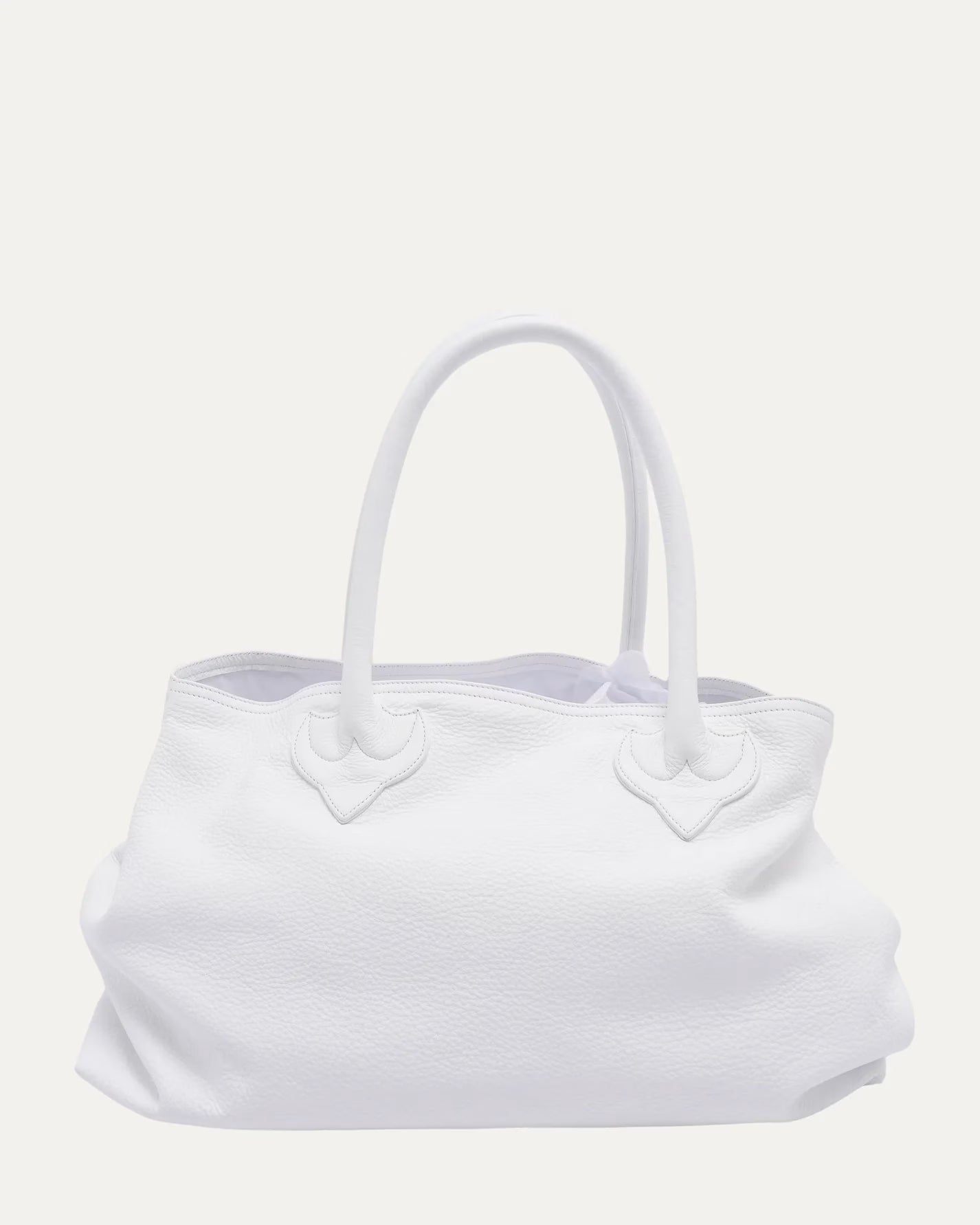 Authentic Chrome Hearts Chrome Hearts Embellished Fleur Patch Tote Bag â€“ front view