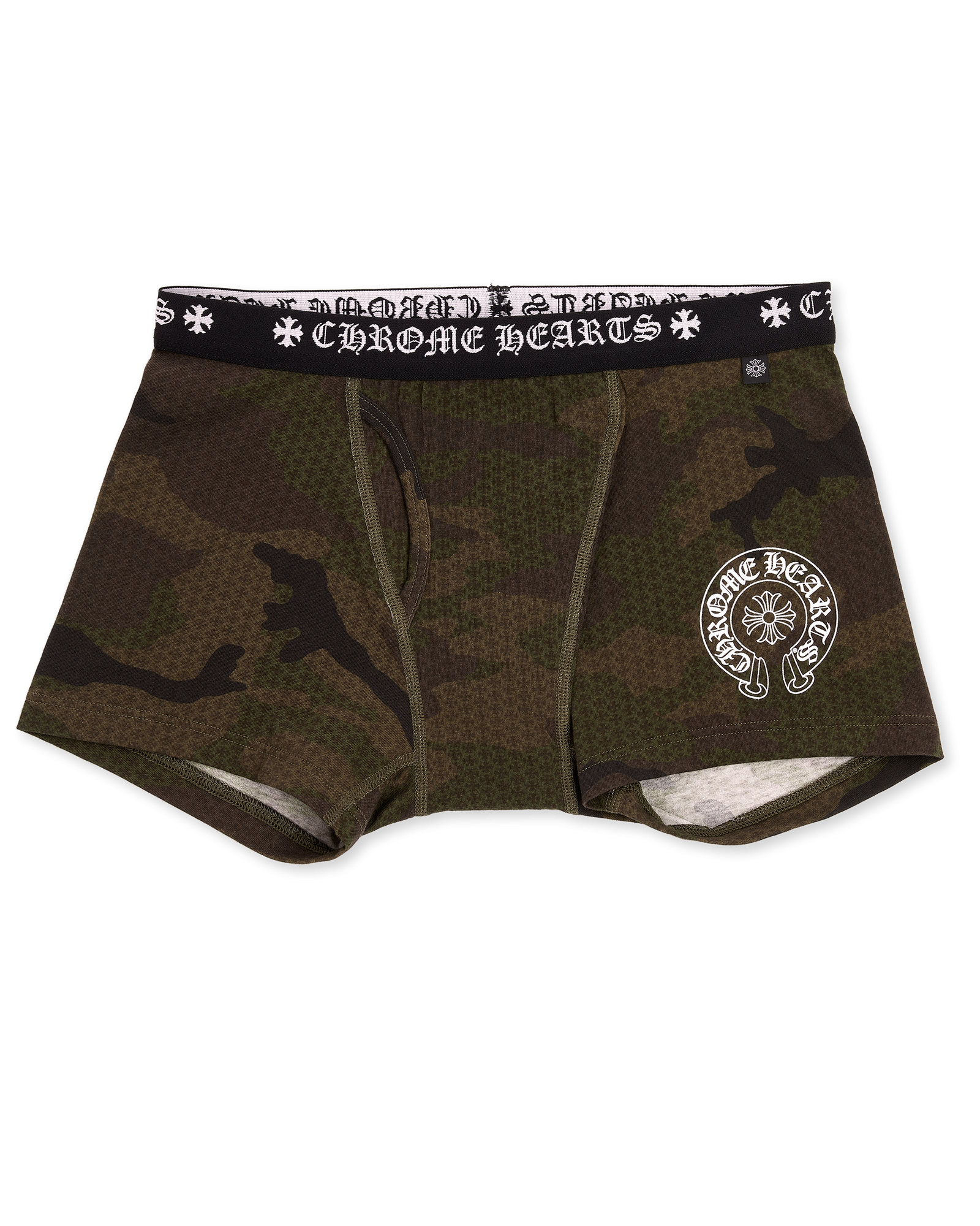 Authentic Chrome Hearts Chrome Hearts Camo Plus Print Cotton Boxer Brief â€“ front view