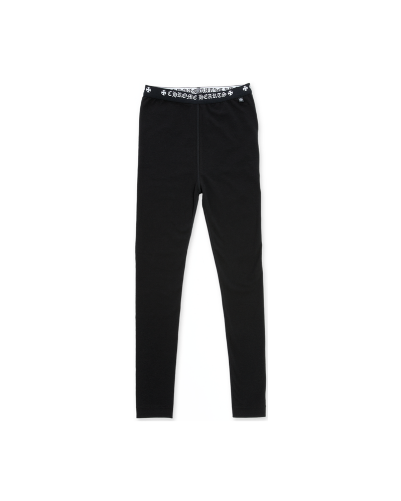 Chrome Hearts Black Leggings – pants front view