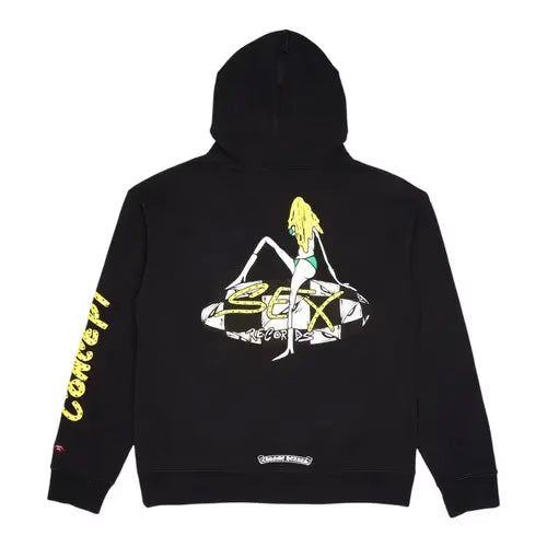 Authentic Chrome Hearts Chrome Hearts Black Matty Concept Hoodie â€“ front view