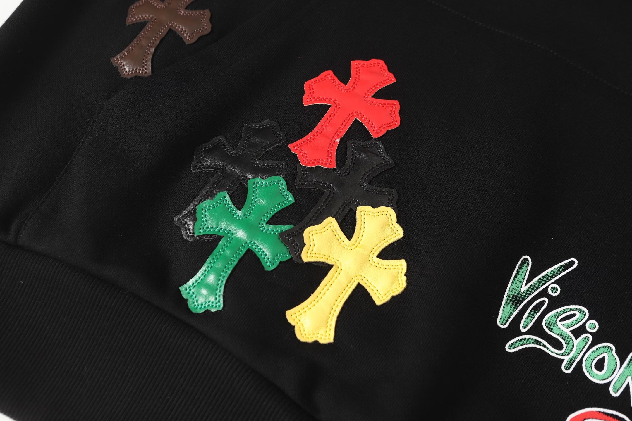 Authentic Chrome Hearts Chrome Hearts Multicolor Hoodie Black â€“ front view
