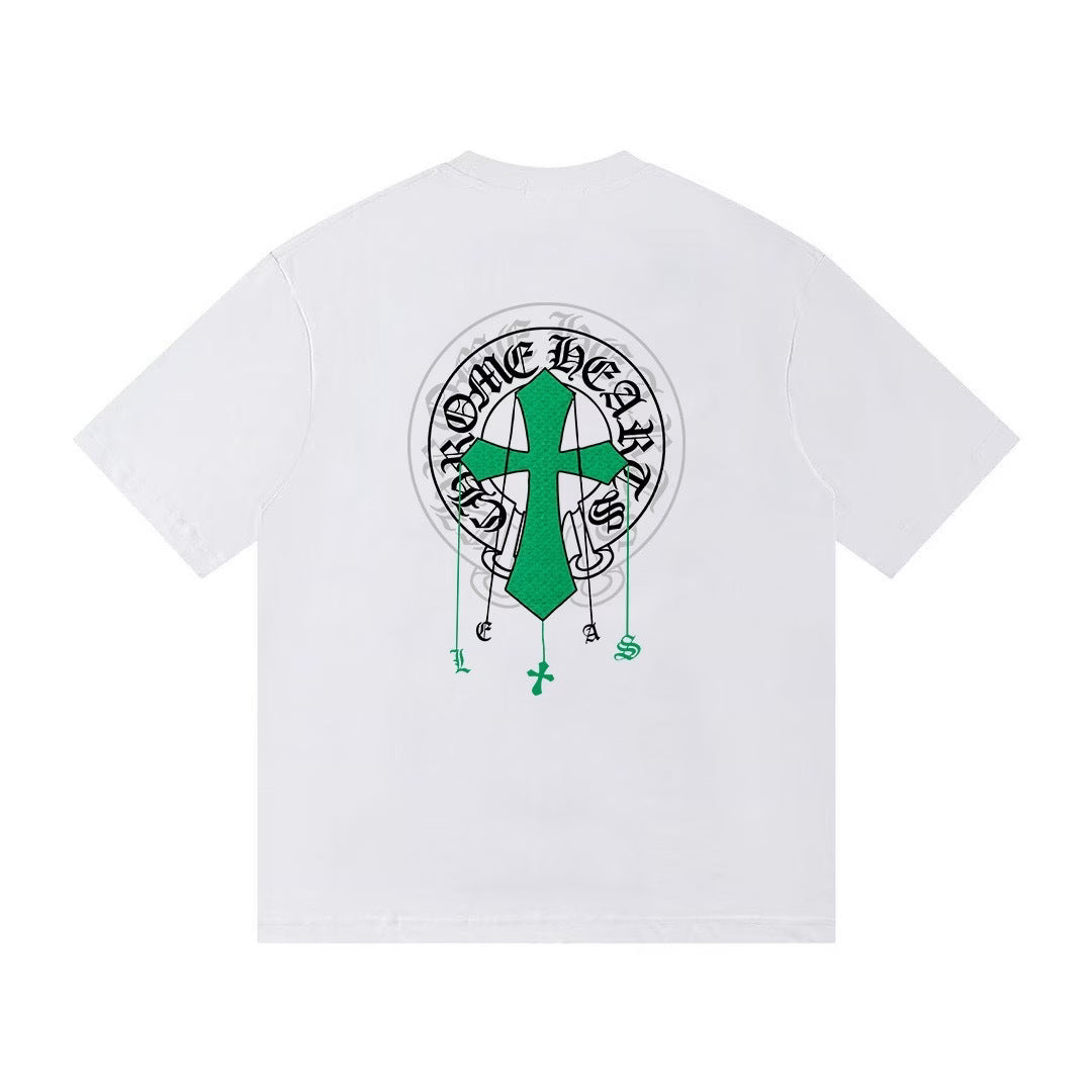 Authentic Chrome Hearts Chrome Hearts Cemetery Cross Logo T-Shirt â€“ front view