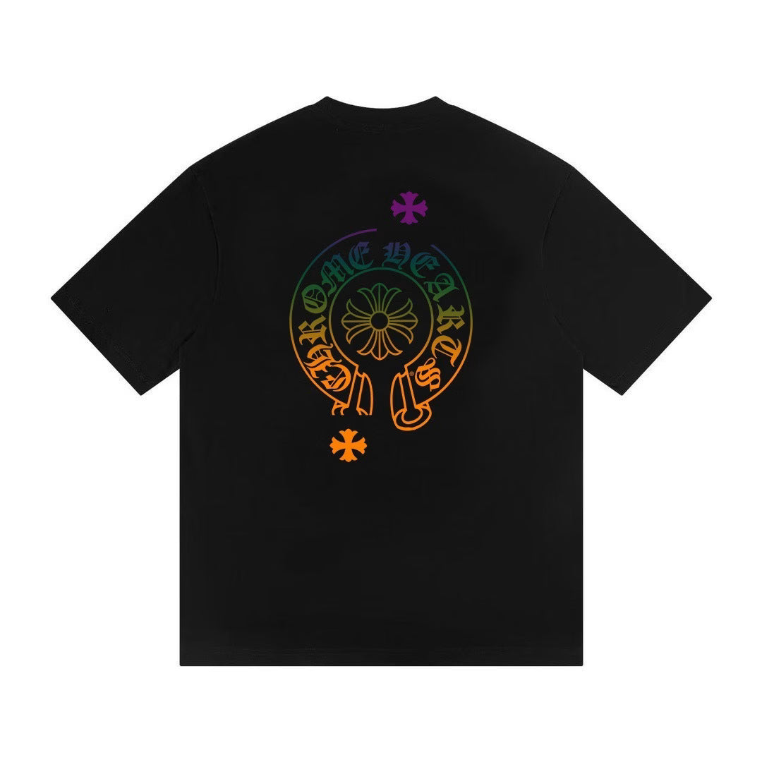 Authentic Chrome Hearts Chrome Hearts Cemetery Horseshoe Cross Tee â€“ front view