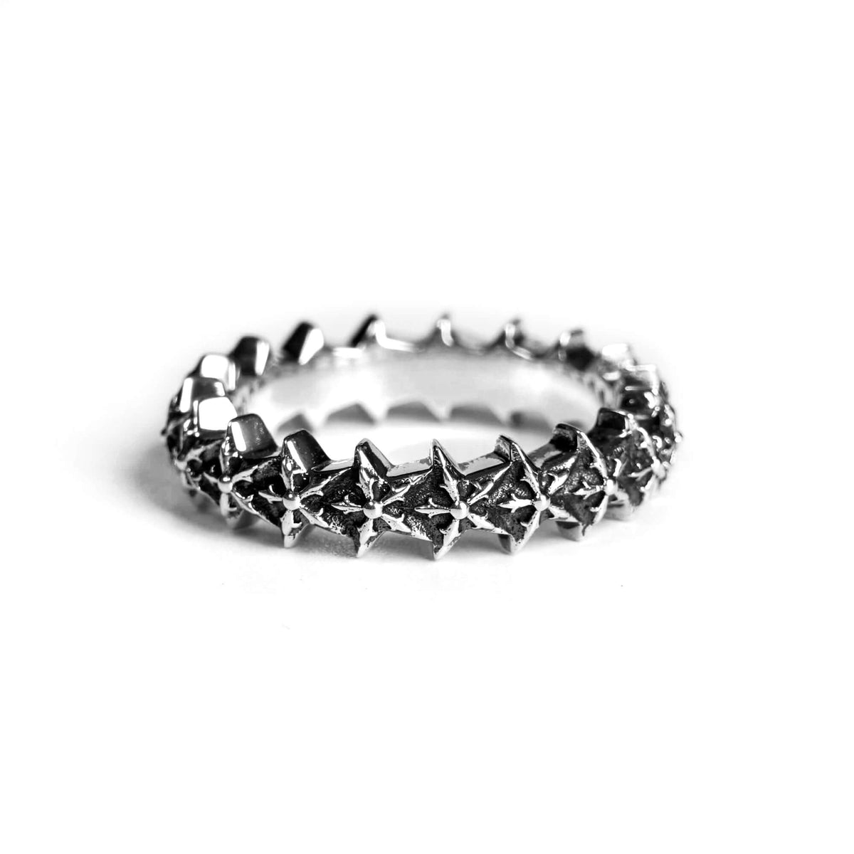 Authentic Chrome Hearts 5 Sided Star Loop Ring – ring front view