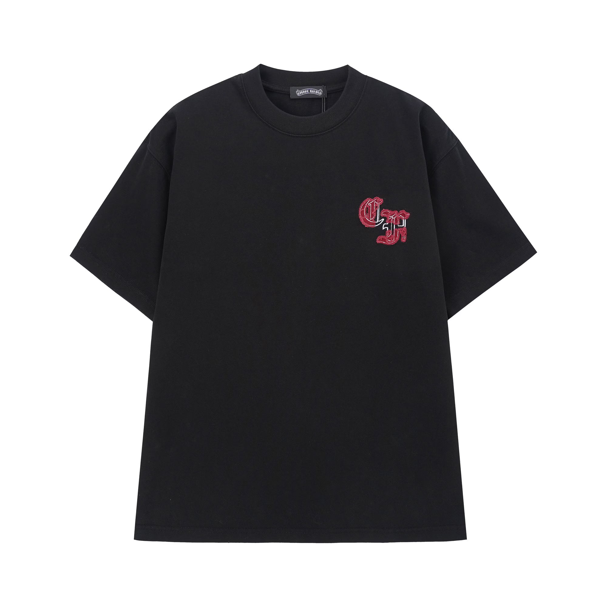 Authentic Chrome Hearts Chrome Hearts Black Red Cross Logo T-Shirt â€“ front view