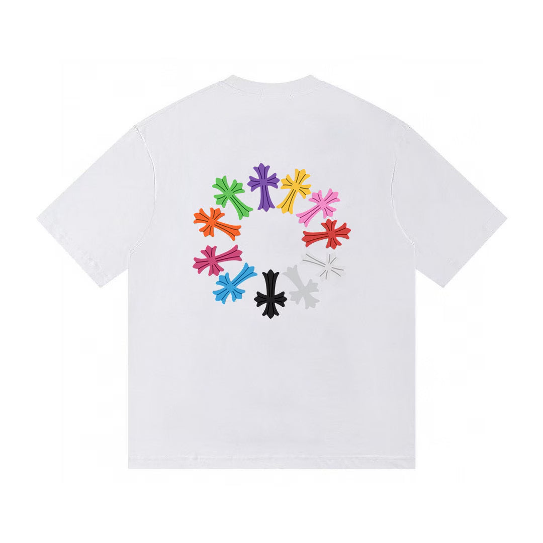 Authentic Chrome Hearts Chrome Hearts Multi Cross Cemetery Tee White â€“ front view