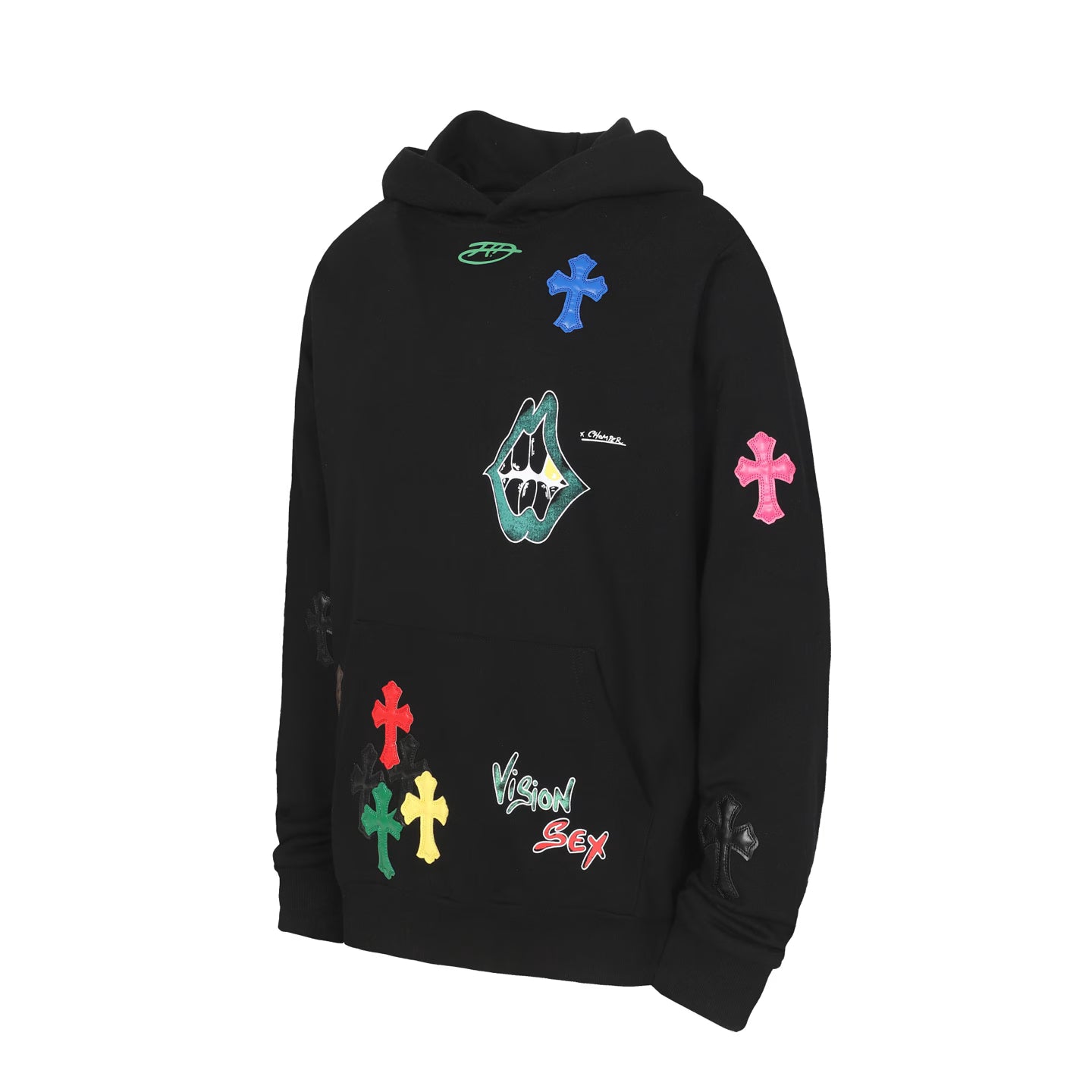 Authentic Chrome Hearts Chrome Hearts Multicolor Hoodie Black â€“ front view