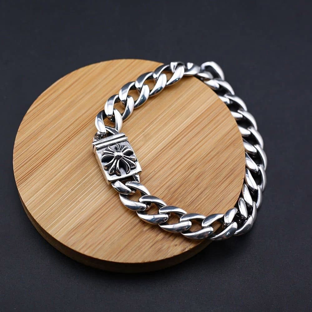 Authentic Chrome Hearts Chrome Hearts Chain Box Bracelet â€“ front view