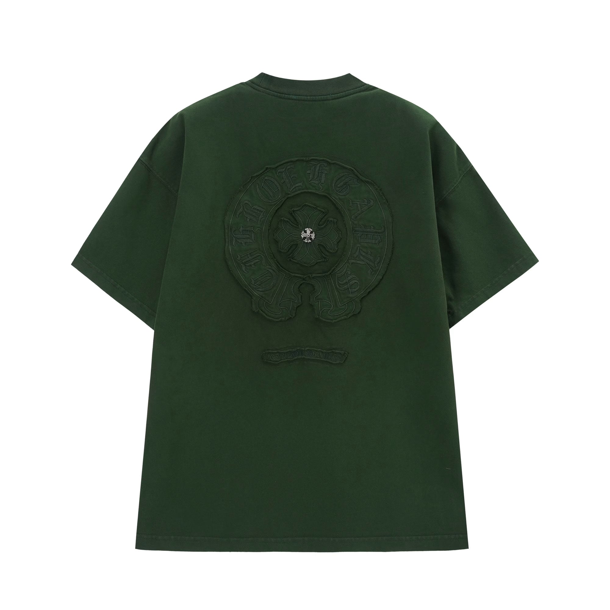 Authentic Chrome Hearts Chrome Hearts Green Monochrome Horseshoe T-Shirt â€“ front view