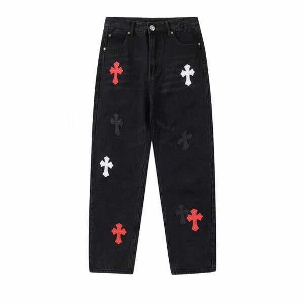 Authentic Chrome Hearts Chrome Hearts Embroidered Jeans Black â€“ front view