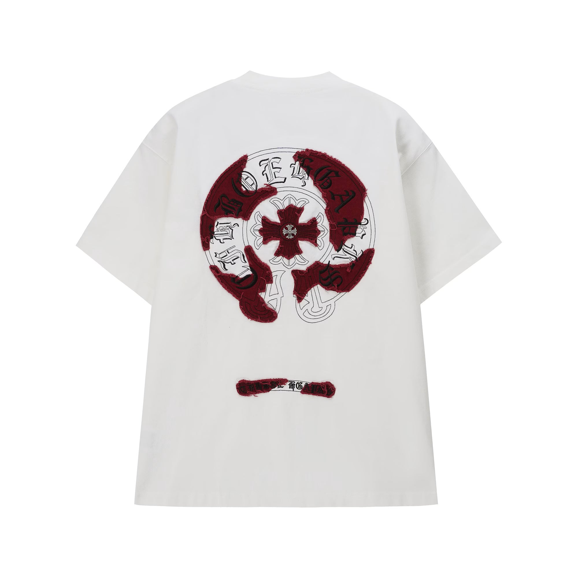 Authentic Chrome Hearts Chrome Hearts White Red Cross Logo T-Shirt â€“ front view