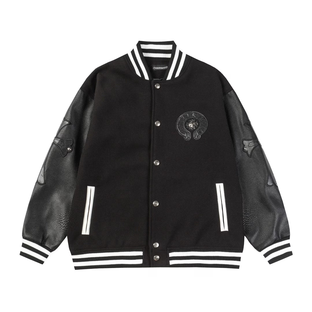 Authentic Chrome Hearts Chrome Hearts Horseshoe Varsity Jacket â€“ front view