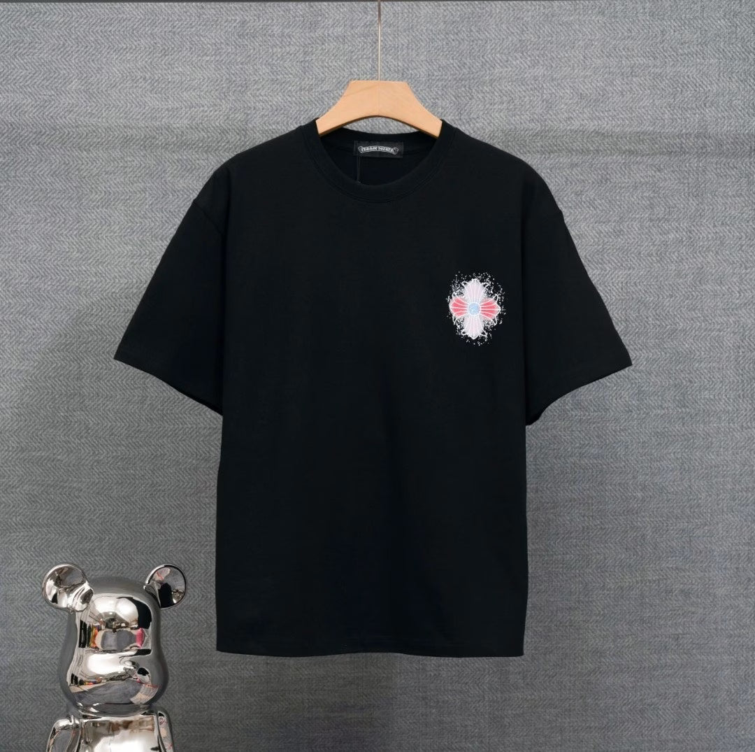Authentic Chrome Hearts Chrome Hearts Splash Horseshoe Logo T-Shirt (Black) â€“ front view
