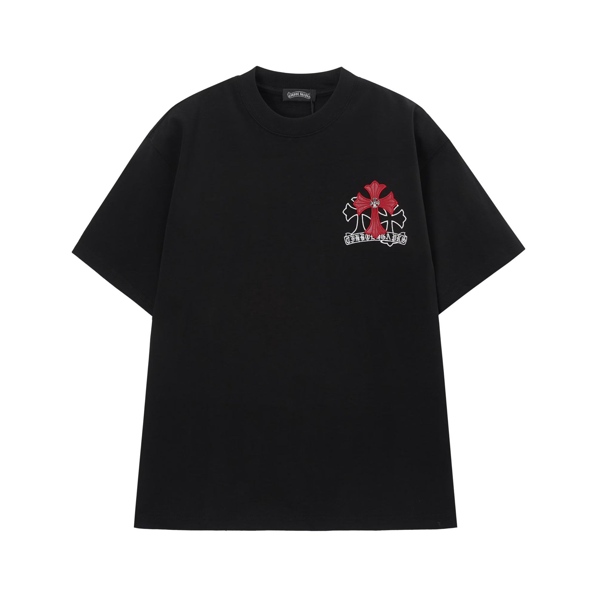 Authentic Chrome Hearts Chrome Hearts Red Triple Cross T-Shirt â€“ front view