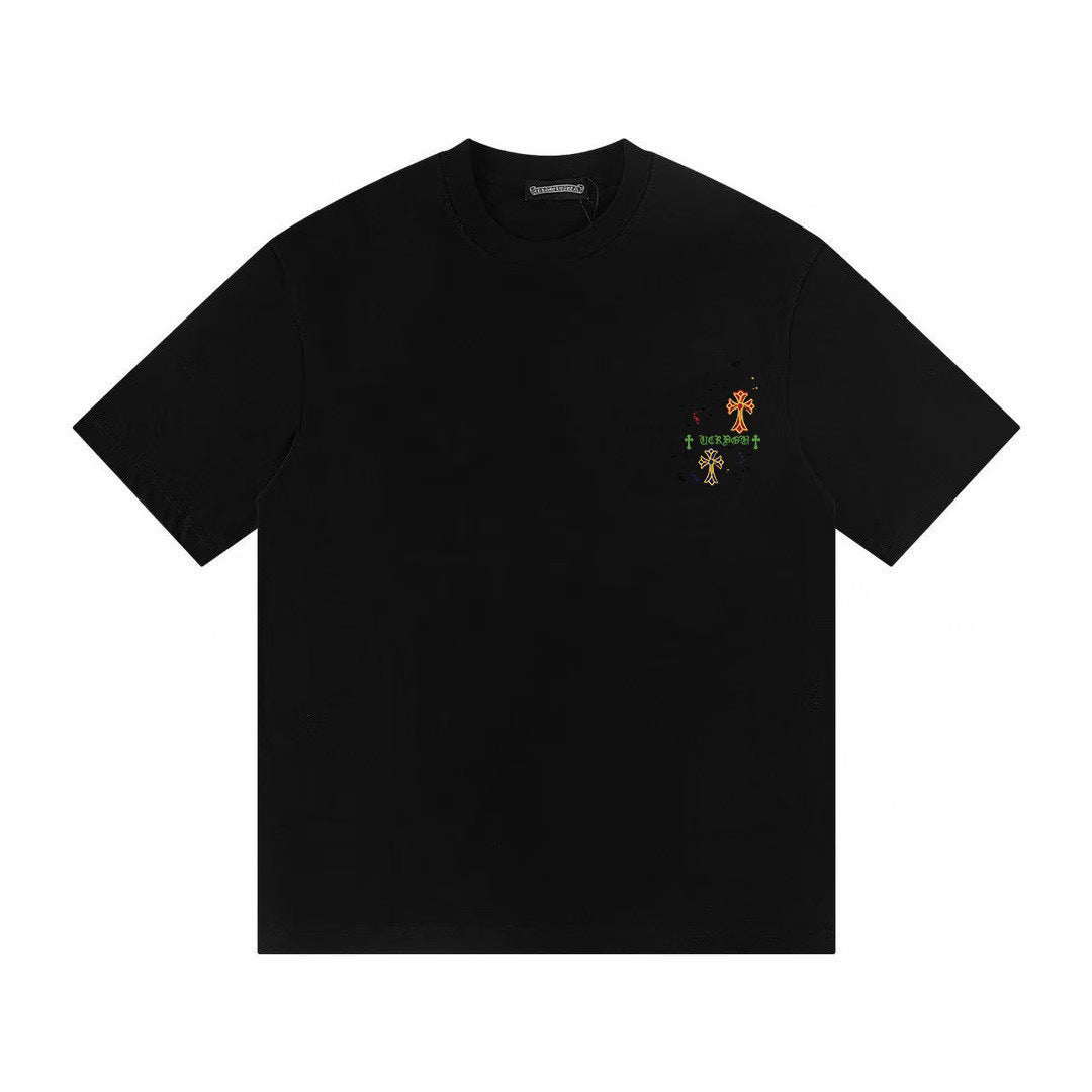 Authentic Chrome Hearts Chrome Hearts Triple Cross Graphic T-Shirt â€“ Black â€“ front view