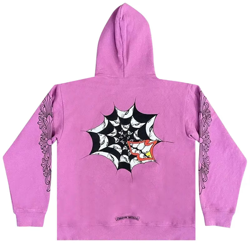 Authentic Chrome Hearts Chrome Hearts x Matty Boy Web Hoodie Purple â€“ front view